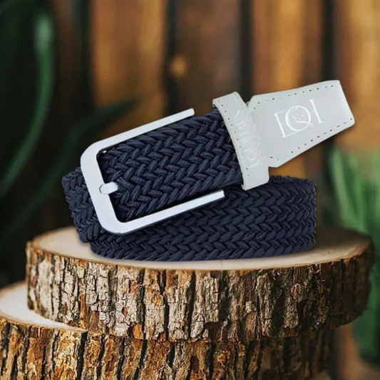 FlexBraid Belt - Navy with White Accents