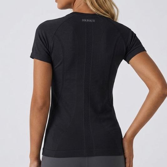 Short Sleeve Seamless Training Top - Black