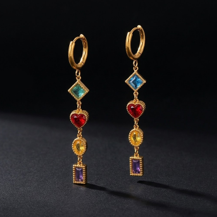 Celestine Prism Cascade Earrings