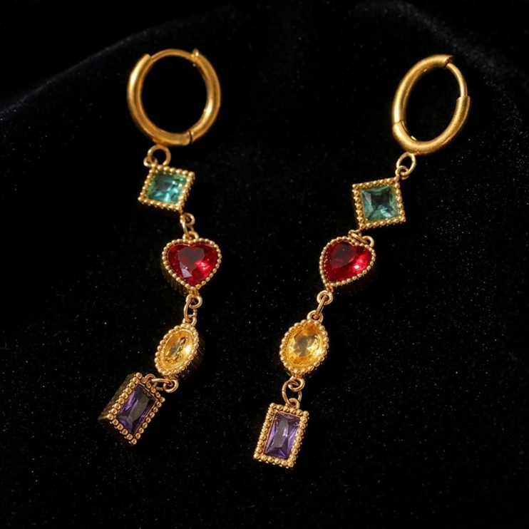 Celestine Prism Cascade Earrings