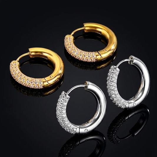 Éclat Pavé Hoop Earrings