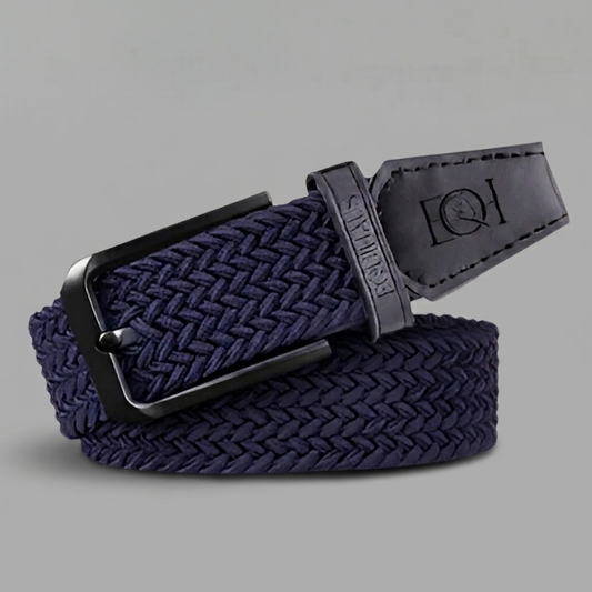 FlexBraid Belt - Navy with Black Accents