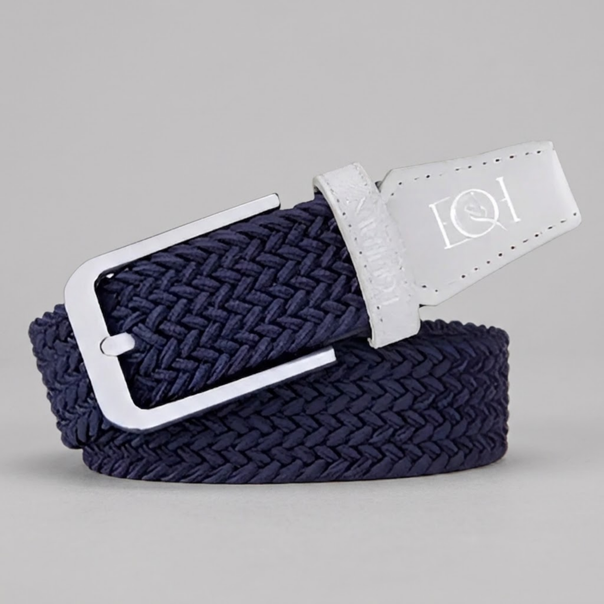 FlexBraid Belt - Navy with White Accents