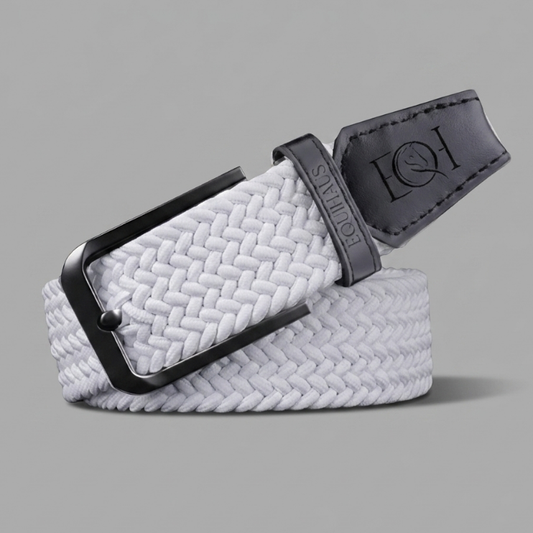 FlexBraid Belt - White with Black Accents