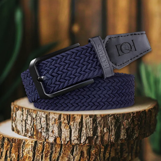 FlexBraid Belt - Navy with Black Accents