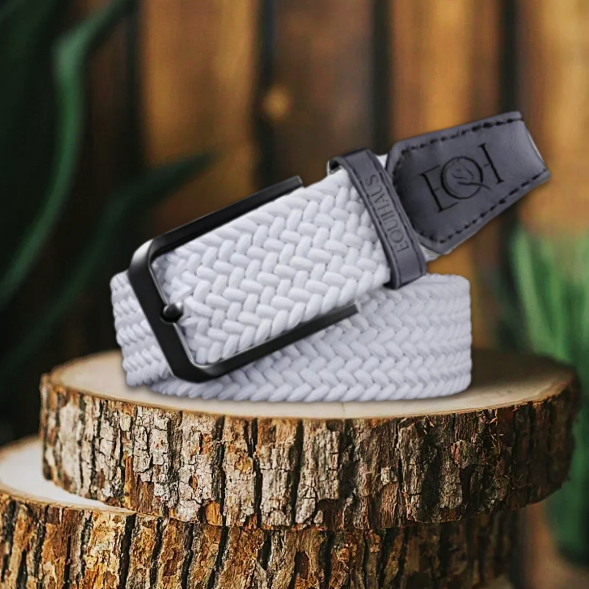 FlexBraid Belt - White with Black Accents