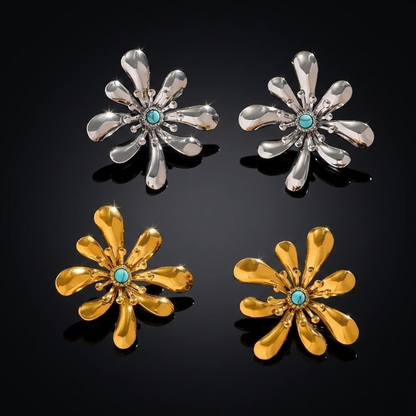 Floral Bloom Stud Earrings
