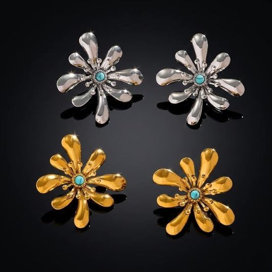Floral Bloom Stud Earrings
