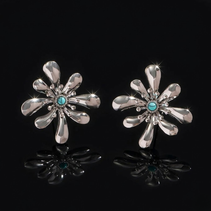 Floral Bloom Stud Earrings