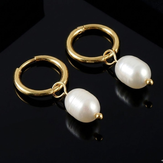 Heirloom Pearl Drop Hoops