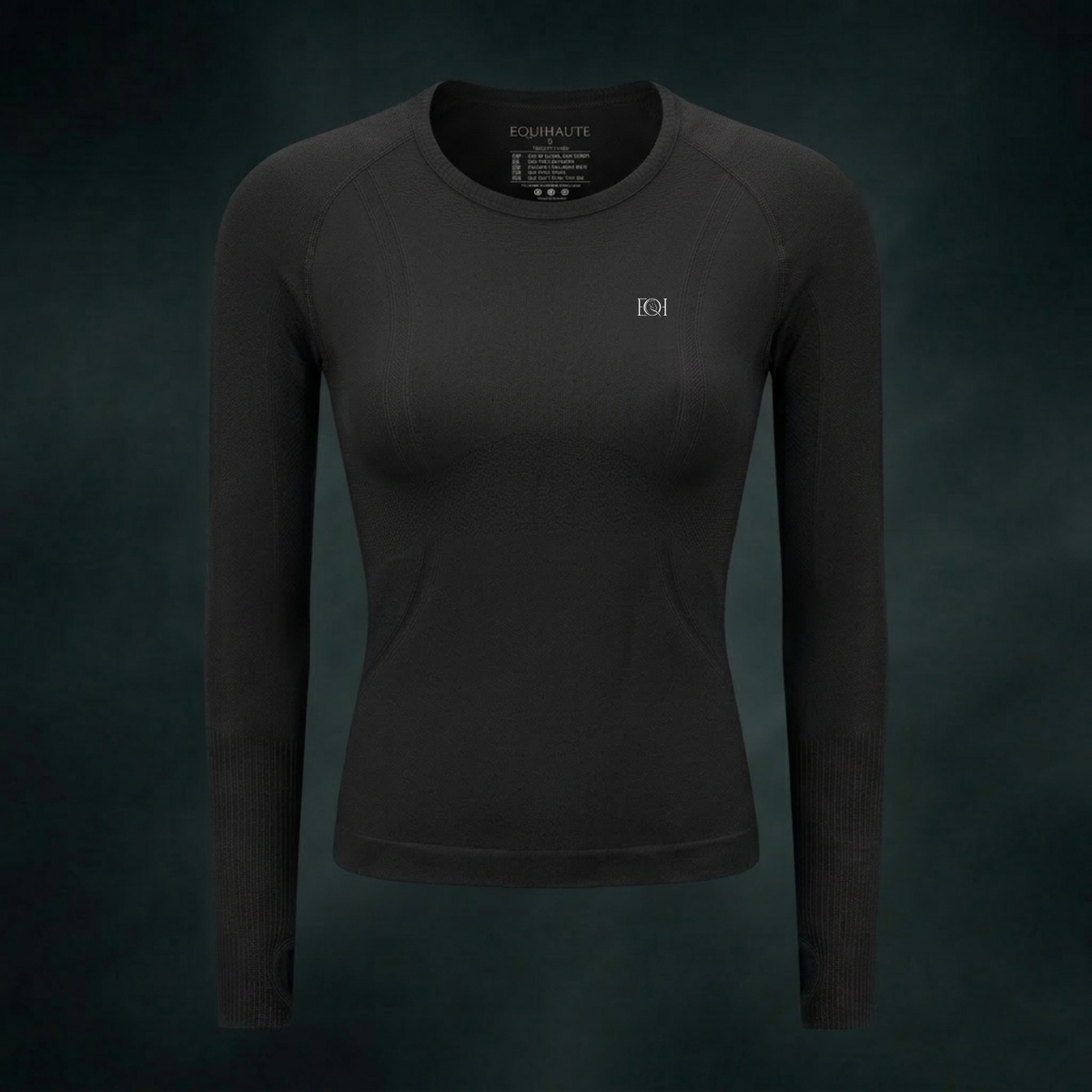 Long Sleeve Seamless Training Top - Black