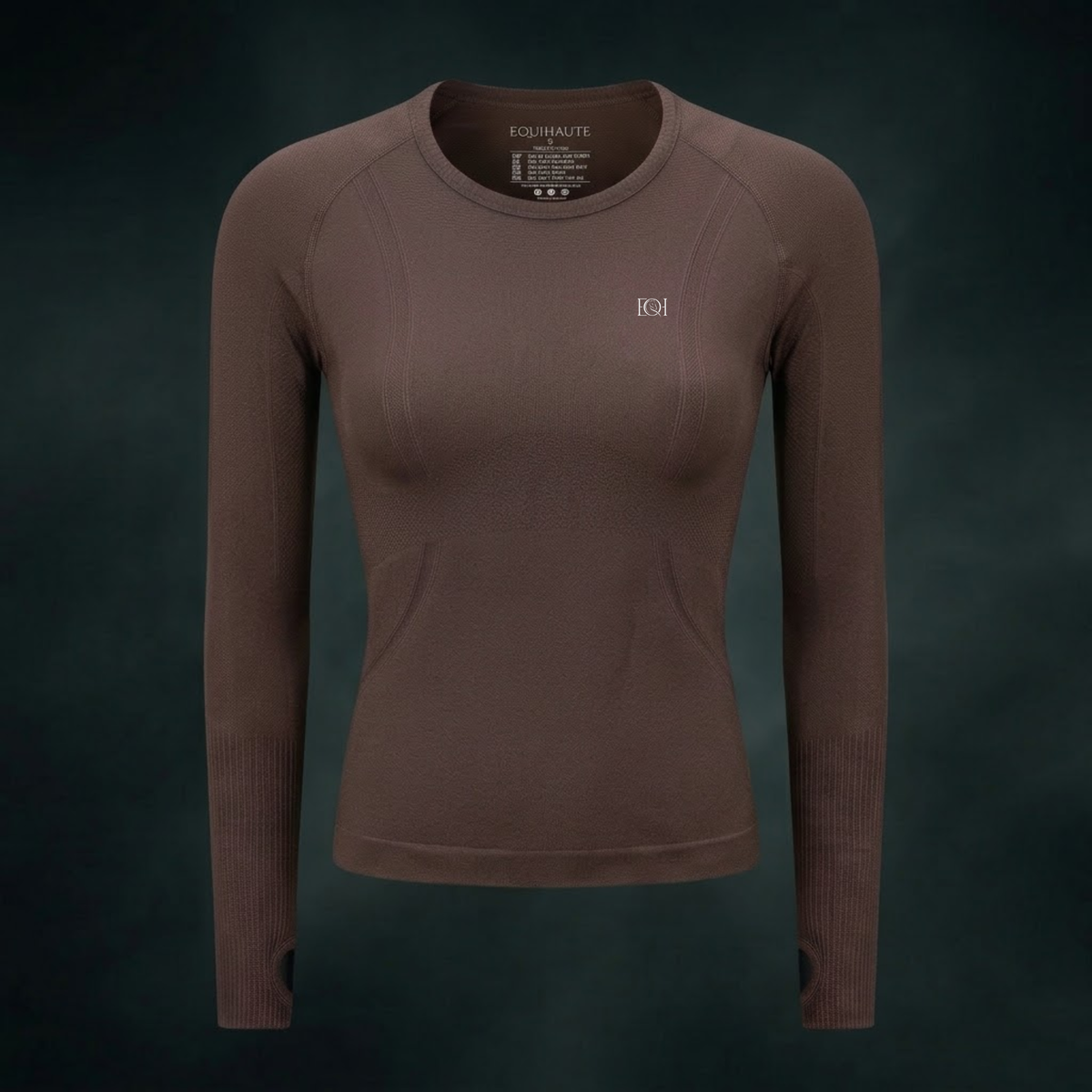 Long Sleeve Seamless Training Top - Espresso