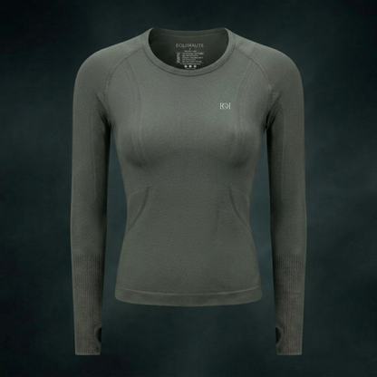 Long Sleeve Seamless Training Top - Hunter Green