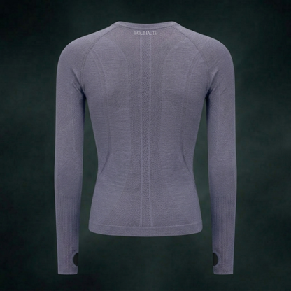 Long Sleeve Seamless Training Top - Lavender Grey