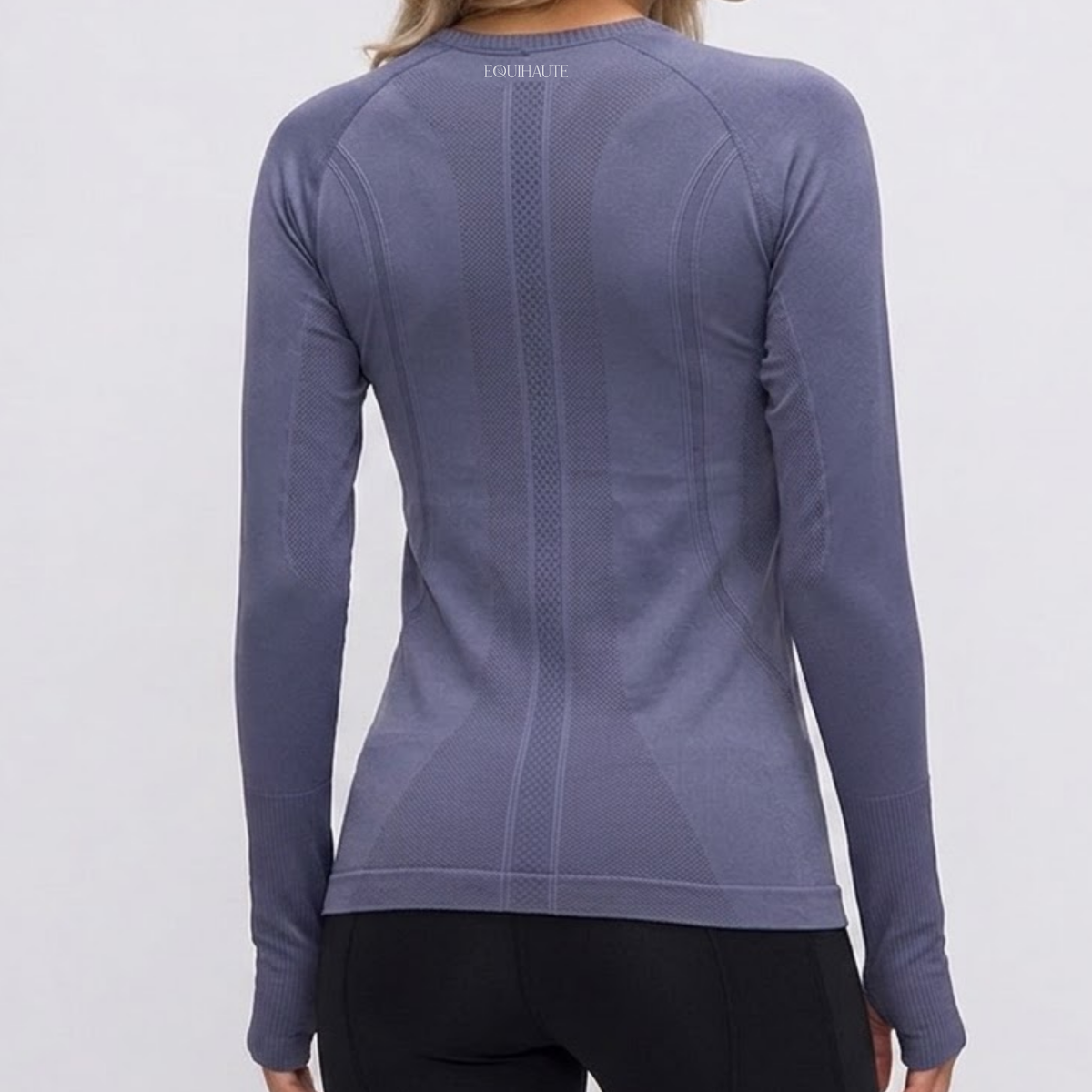 Long Sleeve Seamless Training Top - Lavender Grey
