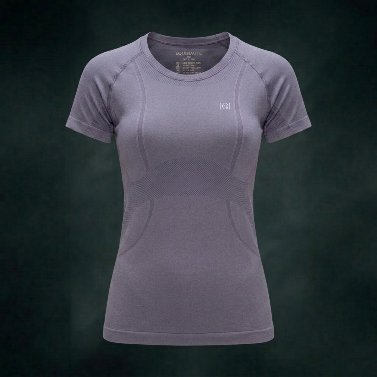 Short Sleeve Seamless Training Top - Lavender Grey