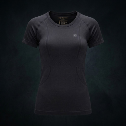 Short Sleeve Seamless Training Top - Black