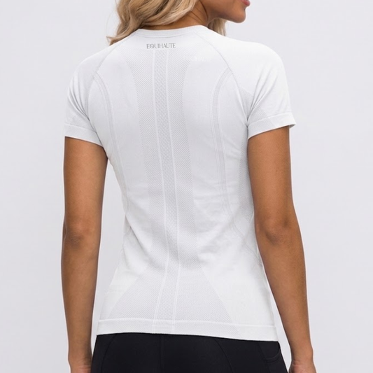 Short Sleeve Seamless Training Top - White