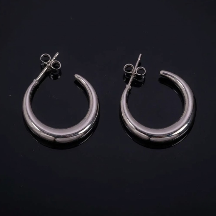 Serene Crescent Hoops