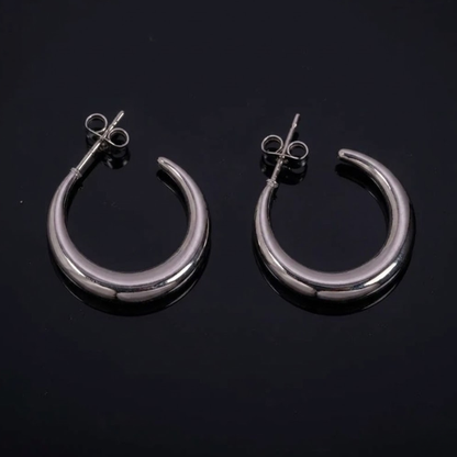 Serene Crescent Hoops