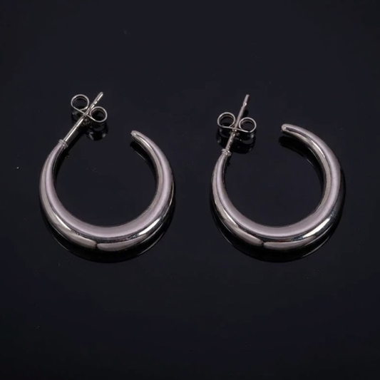 Serene Crescent Hoops