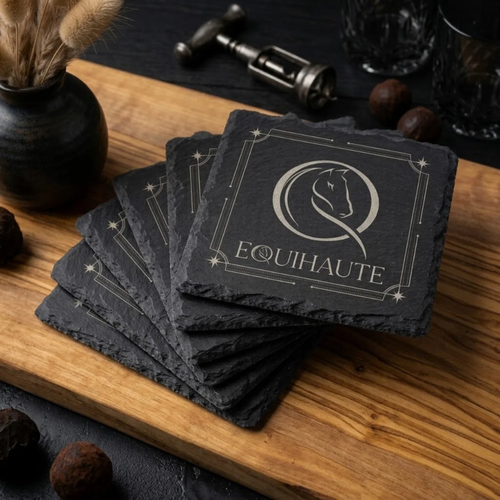 Engraved Slate Coasters (Set of 6)